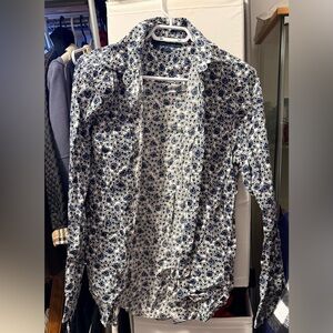 2 Perry Ellis Navy Floral Shirt